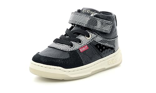 Kickers Jungen Unisex Kinder Kickalien Sneaker, Nero (glänzendes Schwarz), 20 EU von Kickers