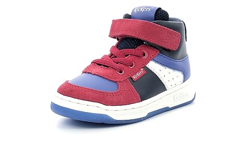 Kickers Jungen Unisex Kinder Kickalien Sneaker, Rosso (Rouge Marine Bleu), 20 EU von Kickers