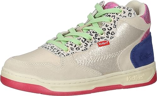 Kickers Jungen Unisex Kinder Kicklax Sneaker, Mehrfarbig Leopard, 28 EU von Kickers