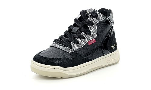 Kickers Jungen Unisex Kinder Kicklax Sneaker, Nero Glänzendes Schwarz, 28 EU von Kickers