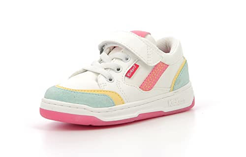 Kickers Jungen Unisex Kinder Kouic Sneaker, WeiÃŸ Hellblau Rosa, 28 EU von Kickers