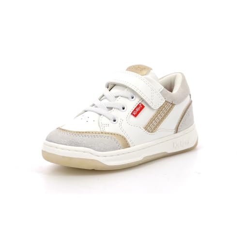 Kickers Jungen Unisex Kinder Kouic Sneaker, Weiß, Silber, Gold, 31 EU Kickers Jungen Unisex Kinder Kouic Sneaker, Weiß, Silber, Gold, 31 EU von Kickers