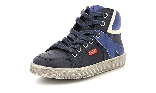 Kickers Jungen Unisex Kinder Lowell Sneaker, Blu (Marine-Weiß-Blau), 24 EU von Kickers