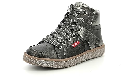 Kickers Jungen Unisex Kinder Lowell Sneaker, Grigio (Gris Fonce Glitter), 26 EU von Kickers