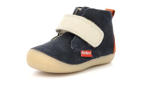 Kickers Jungen Unisex Kinder Sabio Oxford-Schuh, Marineblau Beige Orange, 25 EU von Kickers