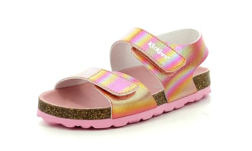 Kickers Jungen Unisex Kinder Summerkro Sandale, Rose Rainbow, 23 EU von Kickers