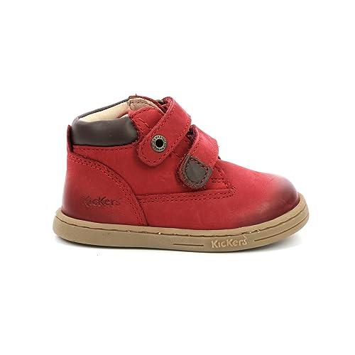 Kickers Jungen Unisex Kinder Tackeasy Oxford-Stiefel, rot, 19 EU von Kickers