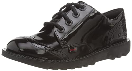 Kickers Kick Lo Brogue Lackleder Derby, Schwarz, 31 EU von Kickers