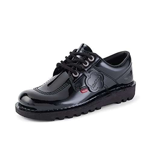 Kickers Kick Lo Patent, Damen Oxford Schnürhalbschuhe, Patent schwarz (Patent Black), 38 EU von Kickers