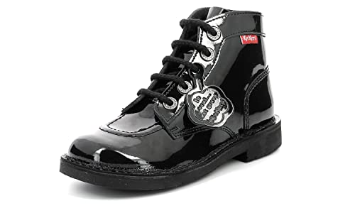 Kickers Mädchen Kick Col Combat Boots, Schwarz (Noir Vernis Perm 83), 29 EU von Kickers