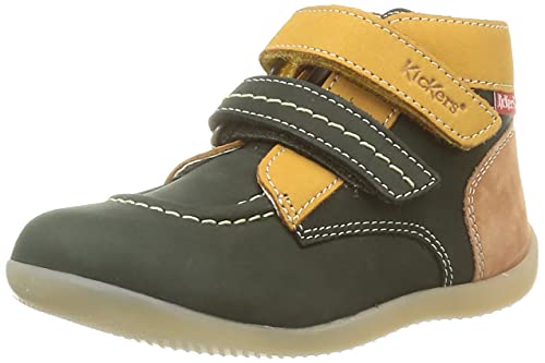 Kickers Unisex Baby Bonkro-2 Mary Jane Schuh, Khaki, Gelb, Camel, 20 EU von Kickers