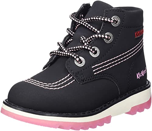 Kickers Unisex Baby Kickrally20 Oxford-Schuh, Schwarz/Rosa, 22 EU von Kickers