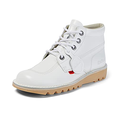 Kickers Unisex Kick Hi Classic Extra Comfortable | Added Durability | Premium Quality Ankle Boot, White, 43 EU von Kickers