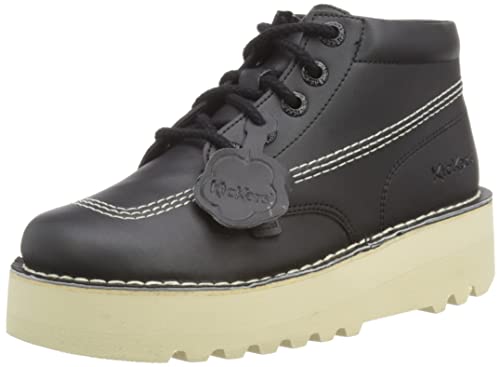 Kickers Unisex Kick Hi Stack Stiefelette, Schwarz, 38 EU von Kickers