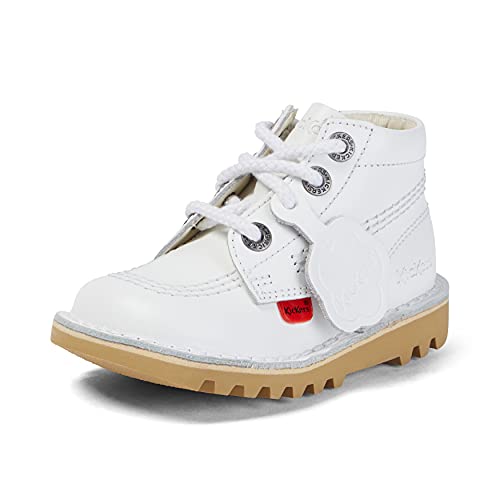 Kickers Unisex Kinder Kick Hi Classic Ankle Boots with Zip | Extra Comfortable | Added Durability | Premium Quality Stiefelette, weiß von Kickers