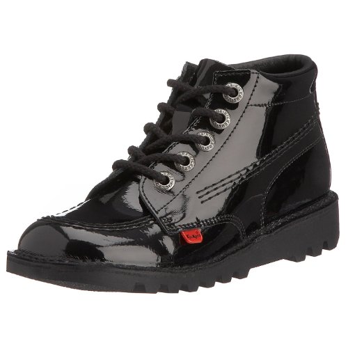 Kickers Unisex-Kinder Kick Hi Core Stiefel, Schwarz (PATENT Black), 38 EU von Kickers
