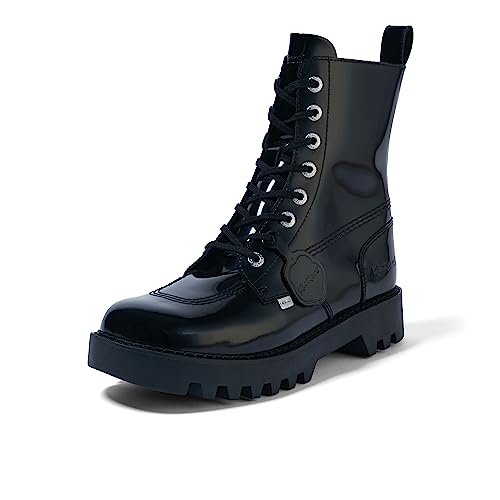 Kickers Unisex Kizziie Schnürschuh Halblange Stiefel, Schwarz, 40 EU von Kickers