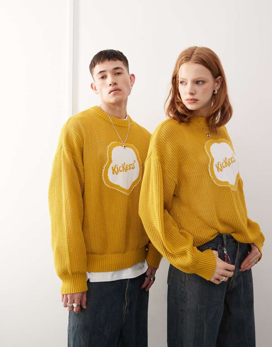 Kickers - Unisex-Sweatshirt in Gelb mit Kickers-Logo von Kickers