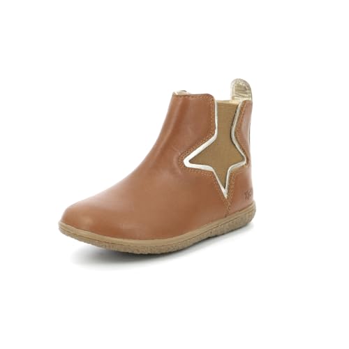 Kickers Mädchen Vermillon Chelsea-Stiefel, Camel Gold, 34 EU von Kickers