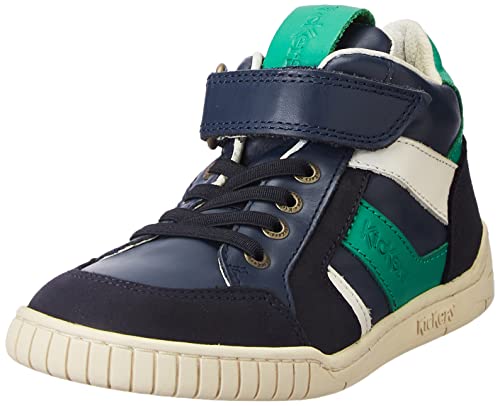 Kickers Wincky Cdt Sneaker, Marineblau/Grün/Blau, 33 EU von Kickers