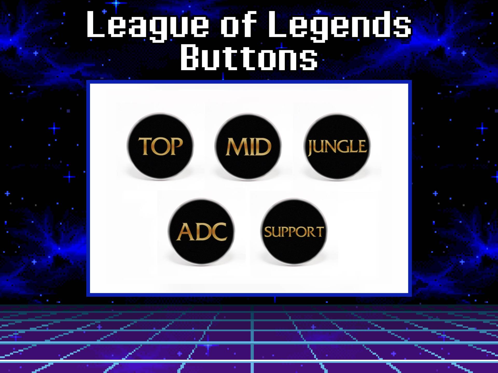 League Of Legends Set Von 5 Rollen Button Pins, 1.25'' League Of Legends Set Von 5 Rollen Button Pins, 1.25'' von KickinRadShop