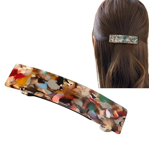 Kicura® - Elegante rechteckige Haarklammer Haarspange für Damen - in verschiedenen Varianten, Ausführung:Elegance - 000017, Anzahl:1 stück (1er Pack) von Kicura