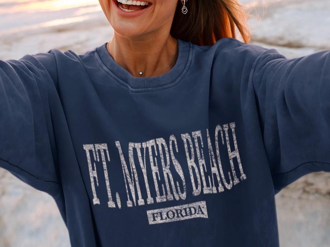 Fort Myers Florida Beach Crewneck Sweatshirt Geschenk, Ft Spring Break Reise Andenken Fort Myers Florida Beach Crewneck Sweatshirt Geschenk, Ft Spring Break Reise Andenken von KidForLifeDesigns