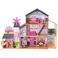 KidKraft® 2-in1-Puppenhaus mit Windrad-Aufzug und Scheune von KidKraft