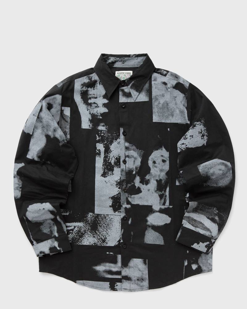 KidSuper Studios Collage Faces Button Up Shirt men Longsleeves black in Größe:M von KidSuper Studios