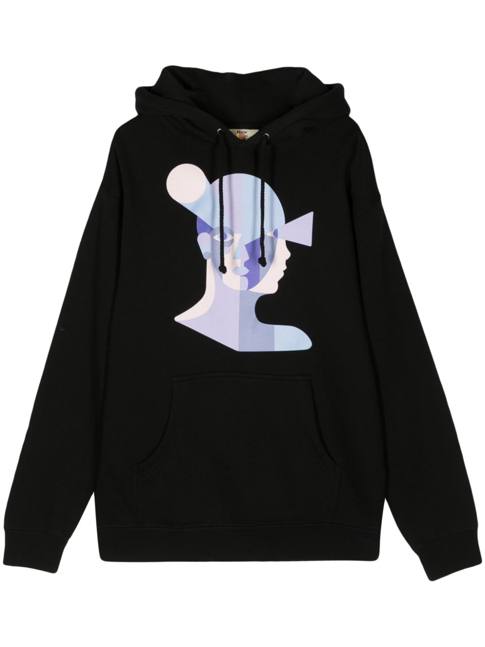 KidSuper Bauhaus Face printed hoodie - Schwarz von KidSuper