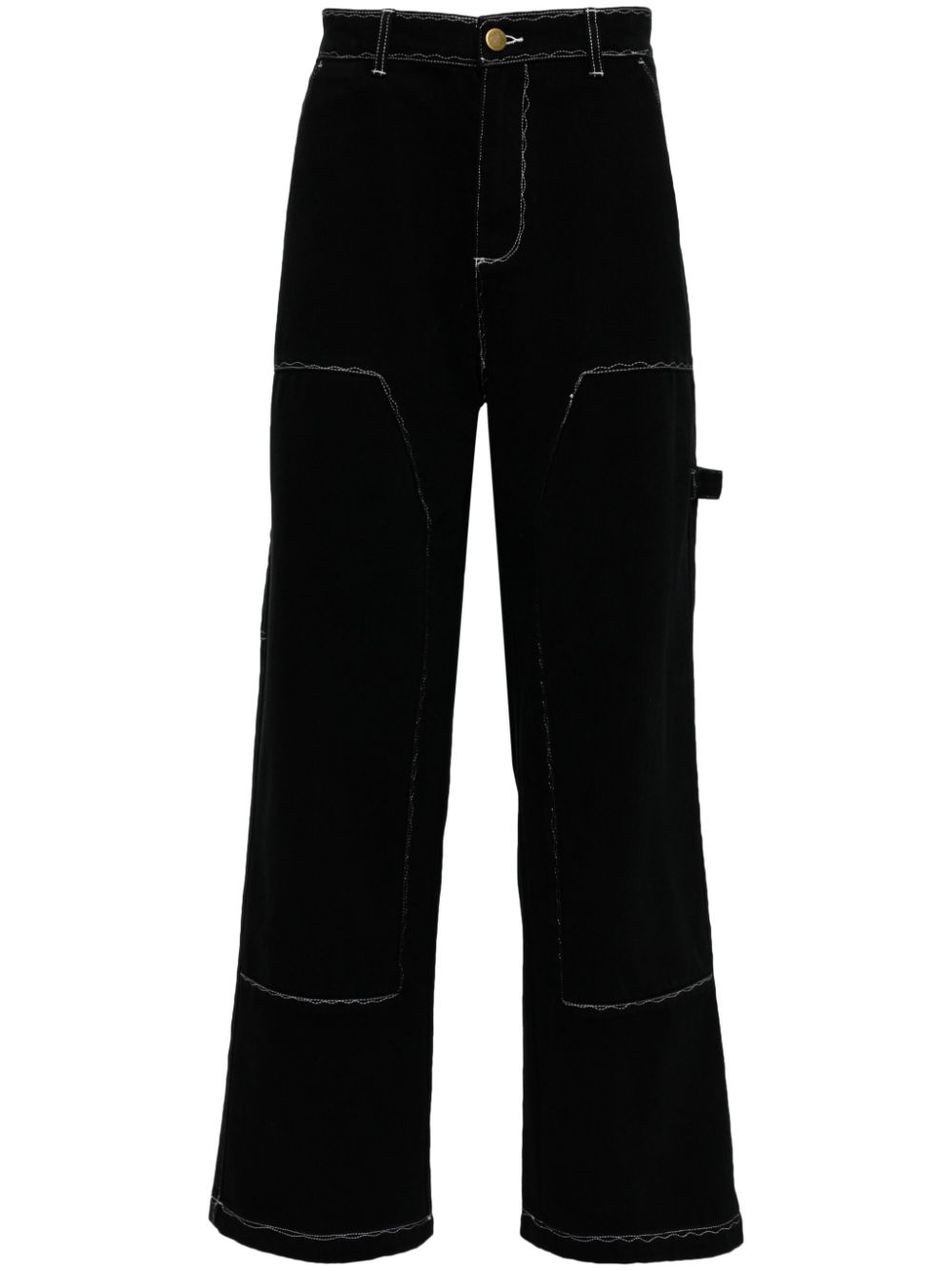 KidSuper Messy Stitched straight-leg jeans - Schwarz von KidSuper