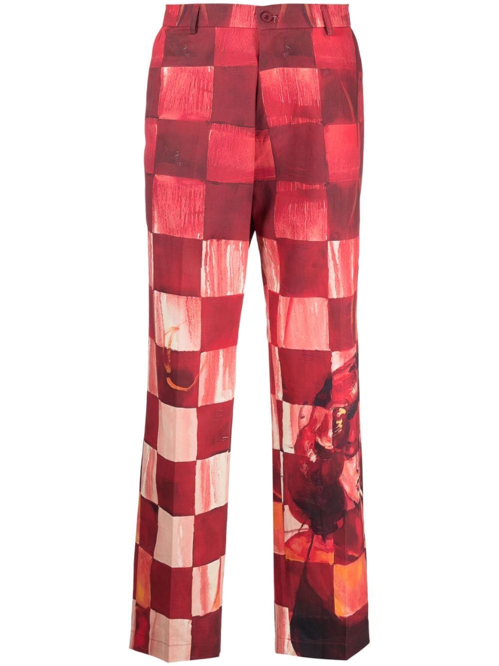 KidSuper Cordhose im Patchwork-Look - Rot von KidSuper