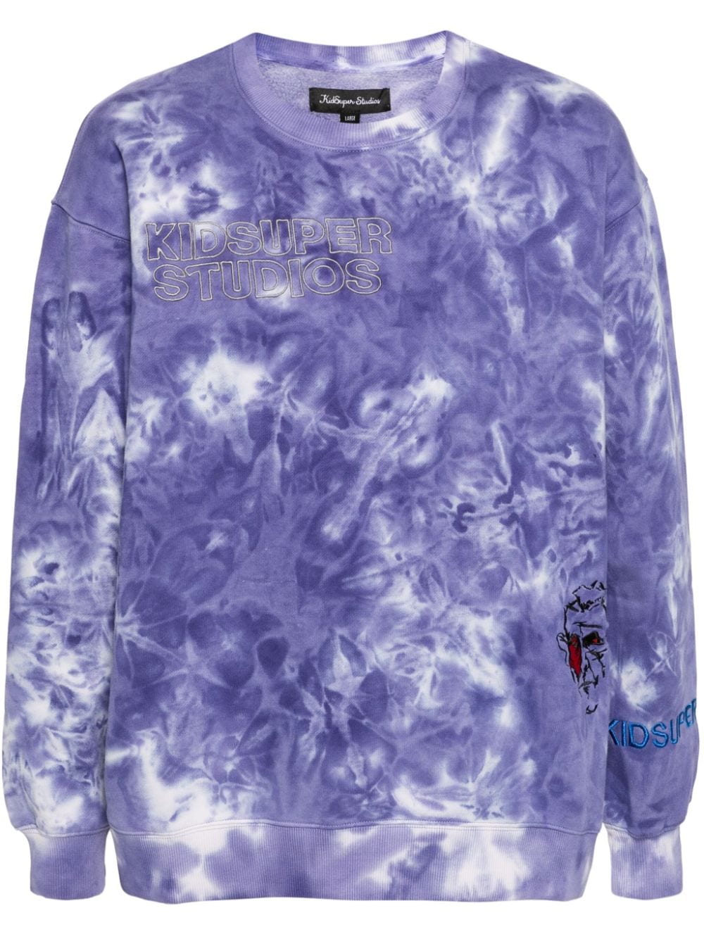 KidSuper logo-embroidered dyed sweatshirt - Violett von KidSuper