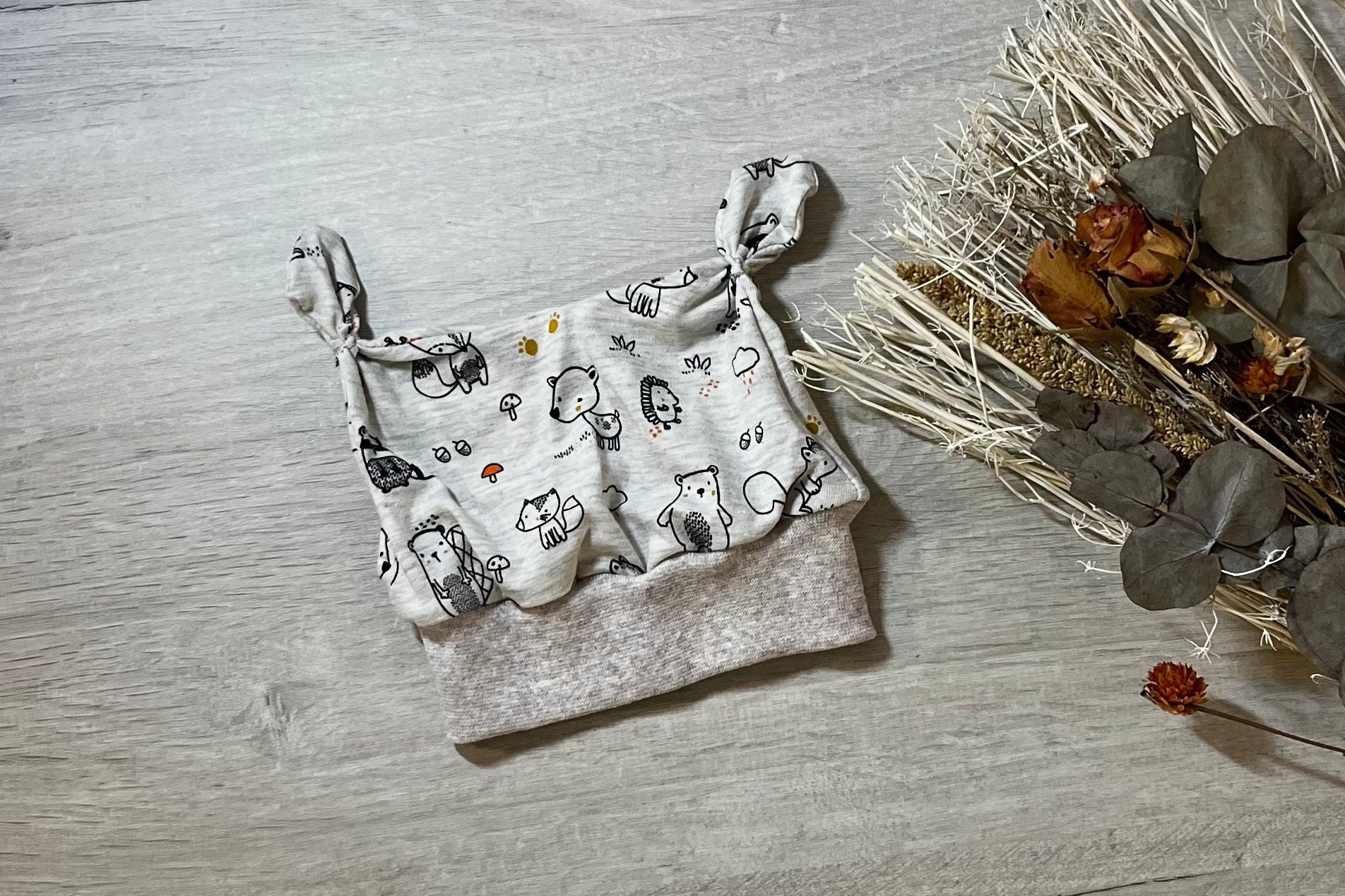 Babymütze Hellgrau von KiddiesLounge