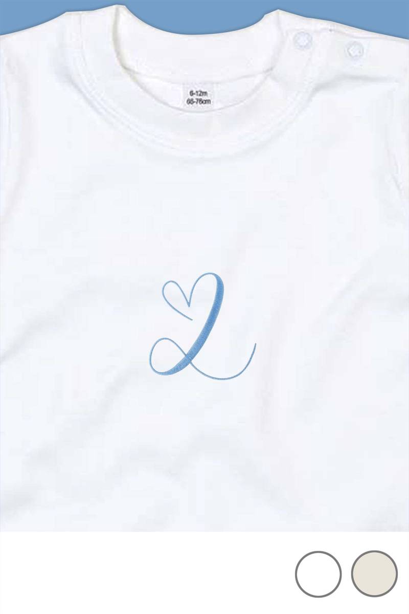 Baby T-Shirt Aus Veganer Bio-Baumwolle Bestickt Mit Monogramm von KiddiezDE