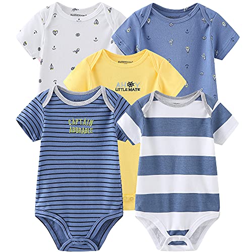 Kiddiezoom Baby-Body, Hose, Kleinkinder-Einteiler, Bekleidungs-Sets für Jungen und Mädchen aus Baumwolle, Mützen, Kratzfäustlinge Gr. 80, Bds5068 von Kiddiezoom