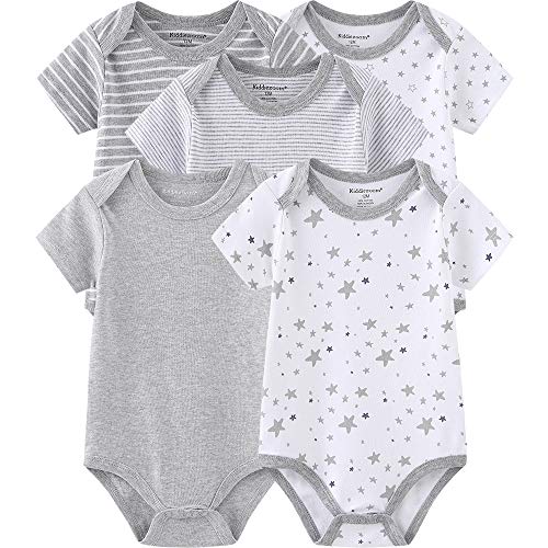 Kiddiezoom Baby Boys 5er-Pack Kurzarm-Body mit Verzierungen von Kiddiezoom