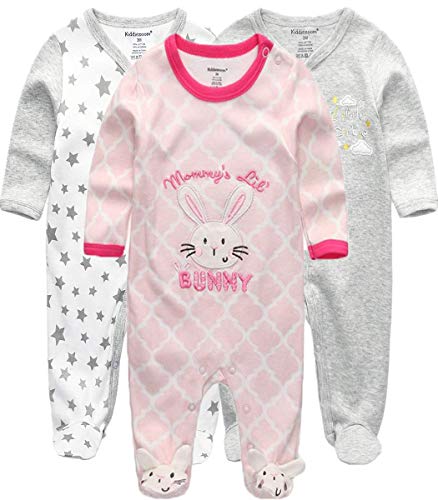 Kiddiezoom Baby-Jungen Mädchen Schlafstrampler, 3er Pack Kiddiezoom Baby-Jungen Mädchen Schlafstrampler, 3er Pack von Kiddiezoom