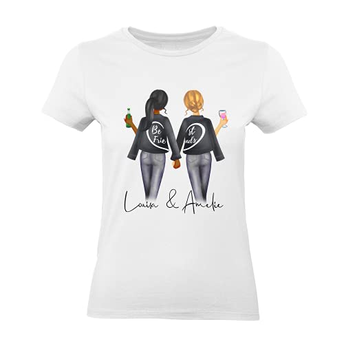Kiddle-Design Beste Freundinnen T-Shirt Damen Personalisiert Beste Freundin Name Geschenk Freundinnengeschenk Outfit Kiddle-Design Beste Freundinnen T-Shirt Damen Personalisiert Beste Freundin Name Geschenk Freundinnengeschenk Outfit von Kiddle-Design