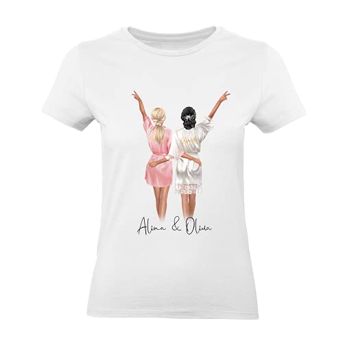 Kiddle-Design Trauzeugin T-Shirt Personalisiert mit Name Brautjungfer & Braut | Frage & Danke-Geschenk für Freundinnen Brautjungfern & Brautparty von Kiddle-Design