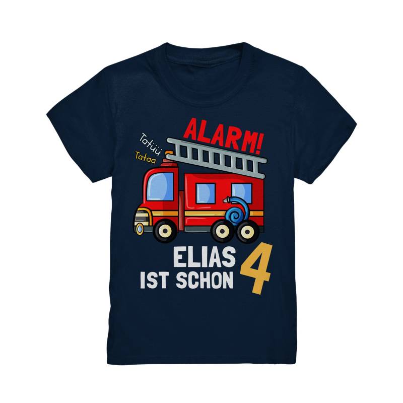 Feuerwehr Geburtstagsshirt 3. 4. 5. 6. 7. 8. Geburtstag Jungen T-Shirt Mit Namen Personalisiert Auto Feuerwehrauto Motto Kindergeburtstag von KiddleDesign