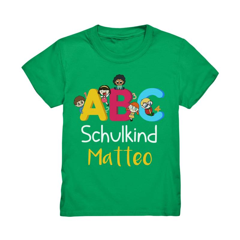 T-Shirt Abc Schulkind Einschulung Schulanfänger Geschenk Shirt Outfit Name Personalisiert Wunschname 2025 2026 Jungen Mädchen Geschenkidee von KiddleDesign