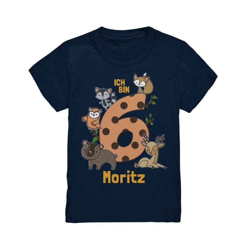 Waldtiere Geburtstagsshirt 3. 4. 5. 6. 7. 8. Geburtstag Jungen Mädchen T-Shirt Mit Namen Personalisiert Tiere Wald Motto Kindergeburtstag von KiddleDesign