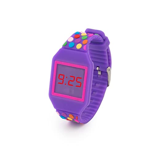 Kiddus Digital LED Uhr für Mädchen, Jungen. Soft Silikon Armbanduhr für Kinder und Erwachsene. Langlebige Japanische Batterie. Farbige Punkte von Kiddus