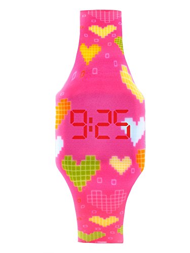 Kiddus Digital LED Uhr für Mädchen, Jungen. Soft Silikon Armbanduhr für Kinder und Erwachsene. Langlebige Japanische Batterie. von Kiddus