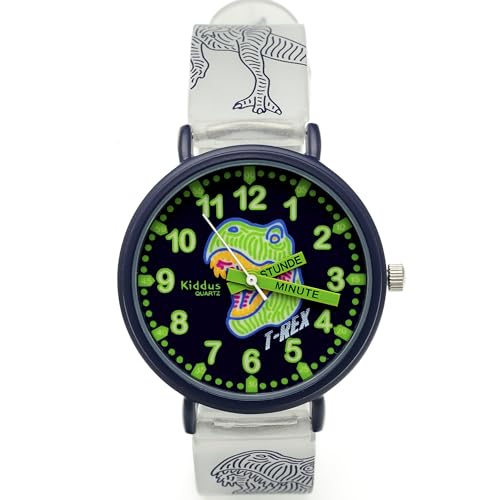Kiddus Lernuhr für Kinder, Analoge Armbanduhr für Jungen und Mädchen ab 5 Jahren, 3ATM und 5ATM, Erste Uhr mit Stunden und Minuten, Lernspielzeug Geschenk für Kinder von Kiddus