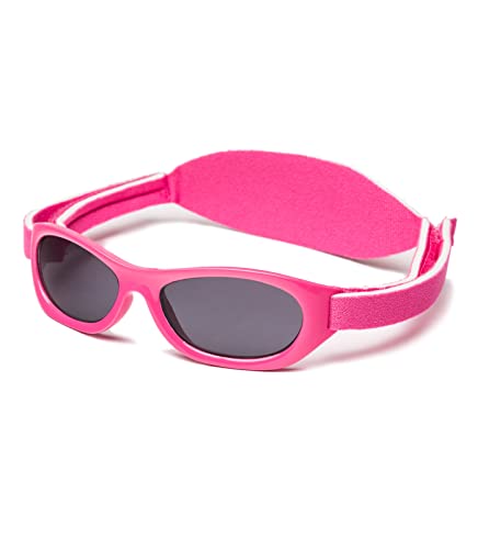 Kiddus Baby Sonnenbrille für Kleinkinder, Jungen und Mädchen, Ab 6 Monate bis 2 Jahre, 100% Sonnenfilterschutz UV400, Verstellbarer weicher Riemen, BPA-frei, Reisezubehor von Kiddus