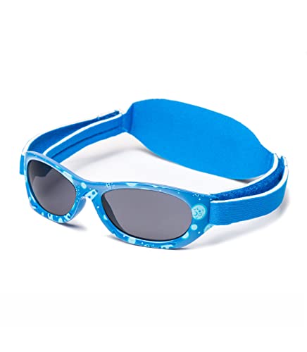 Kiddus Baby Sonnenbrille für Neugeborene, Jungen und Mädchen. Ab 0 Monate bis 2 Jahre. 100% Sonnenfilterschutz UV400 Verstellbarer weicher Riemen. BPA-frei. Mit Verschiedenen Mustern von Kiddus