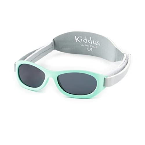 Kiddus Sonnenbrille für Neugeborene, Babys 0-2 Jahre. UV400 CAT3. EU-zertifiziert. Leicht & bequem. Einfarbiges modell von Kiddus