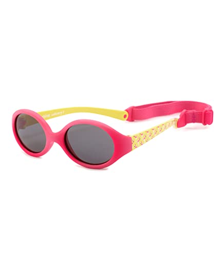 Kiddus Polarisiert Sonnenbrille für Jungen und Mädchen. Ab 0 Monaten. UV400 Sonnenfilter. Flexiblel, Sicher und Schlagfest. Flamingos von Kiddus